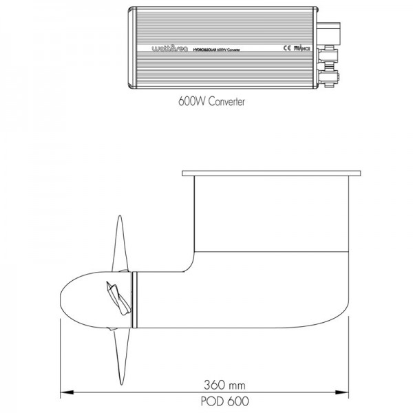 Hidrogerador de fluxo contínuo POD 600 - N°5 - comptoirnautique.com 