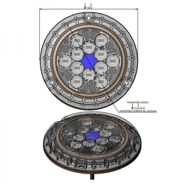 Led sous marine - Piranha P24 12/24V - N°4 - comptoirnautique.com