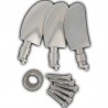 Kit di 3 lame Racing in acciaio inox