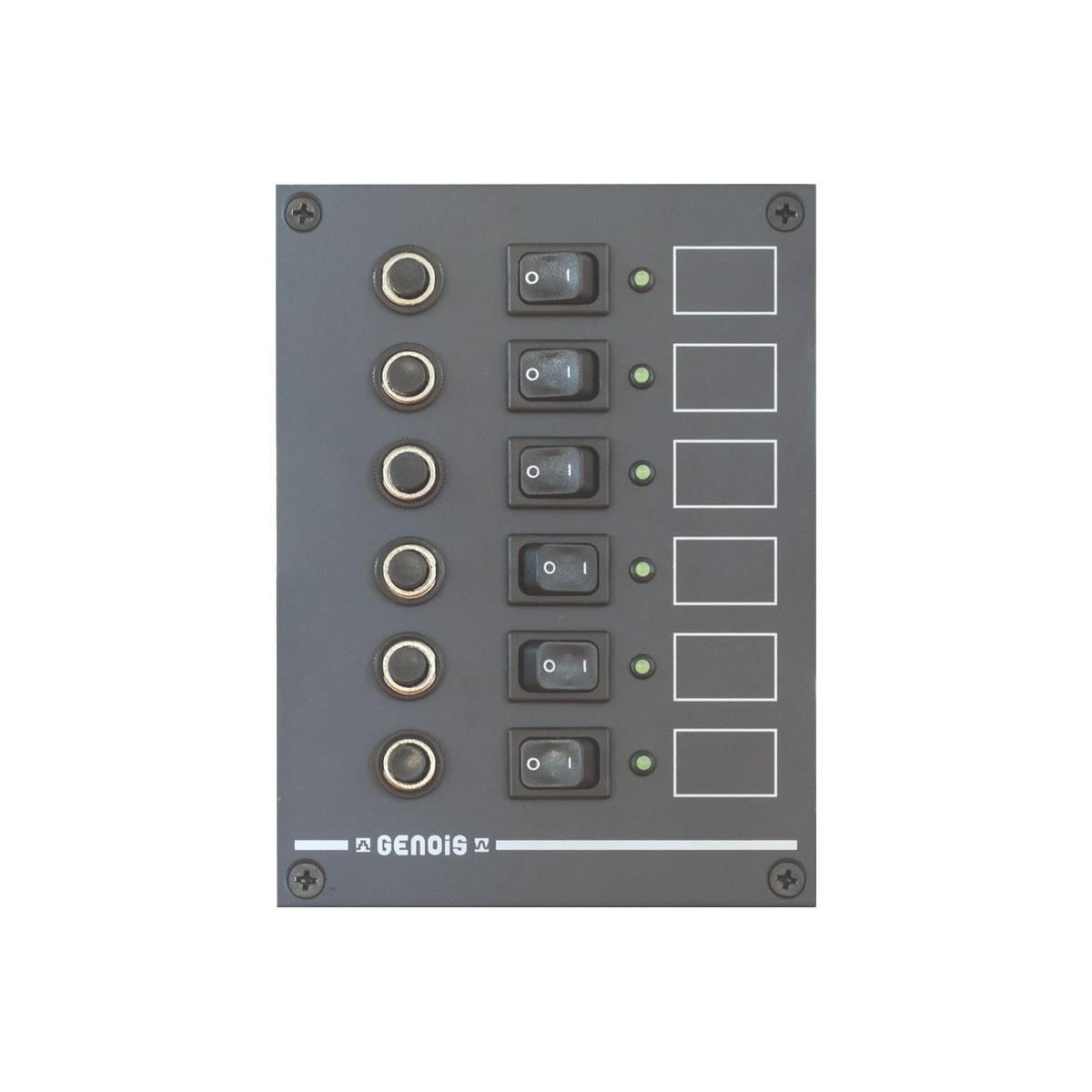 Genois Tableau électrique 6 disjoncteurs + 6 voyants LED DT510