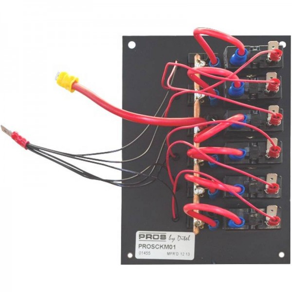Pannello elettrico con 6 interruttori + 6 indicatori LED - N°2 - comptoirnautique.com