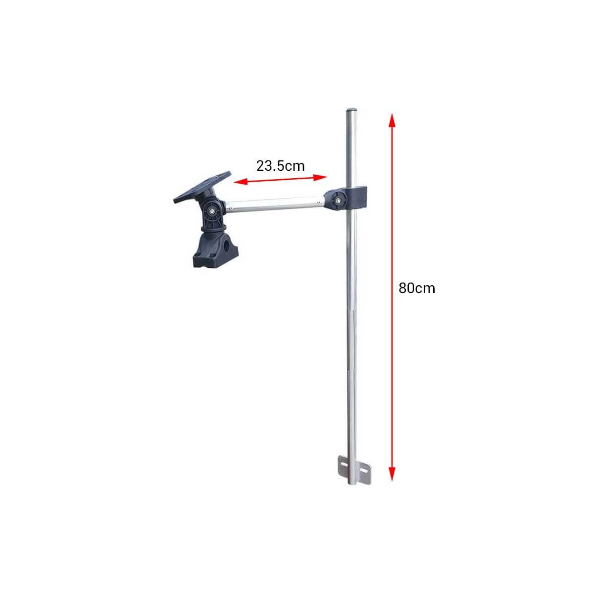Support Pour Accessoires De Float Tube (pêche) - Pour Sondeur/fish Finder - Noir - Fabriqué En France