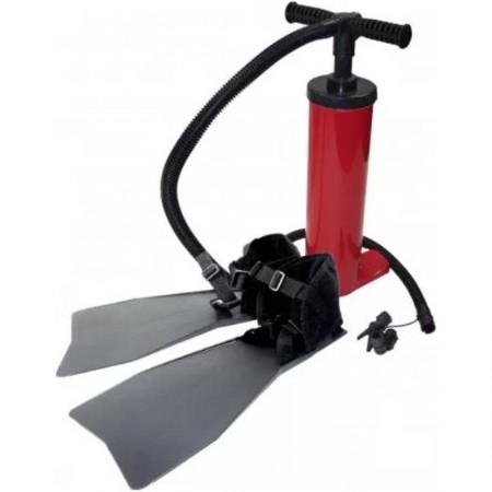Pack pompe double action float tube + palmes