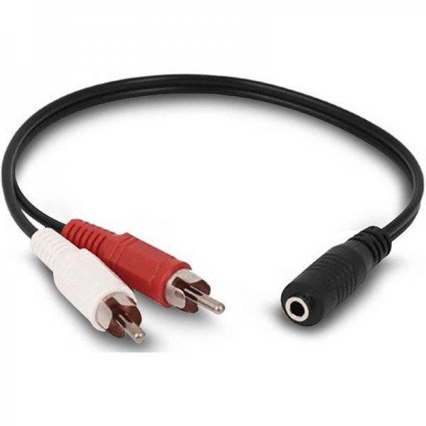 Connecteur auxiliaire, jack 3.5mm, connectique RCA, montage panneau - N°1 - comptoirnautique.com