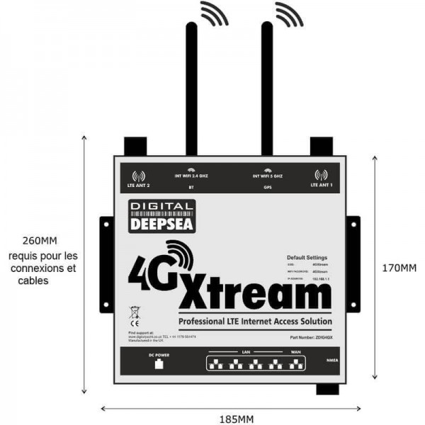 Xtream 4G router / WIFI / NMEA2000 / Bluetooth / Dual SIM todo en uno - N°4 - comptoirnautique.com 