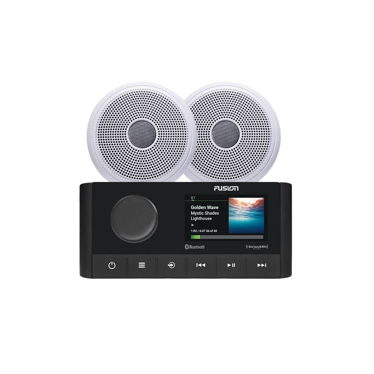 Fusion RA210 marine radio pack 50W speakers FUS-MS-RA210KCW