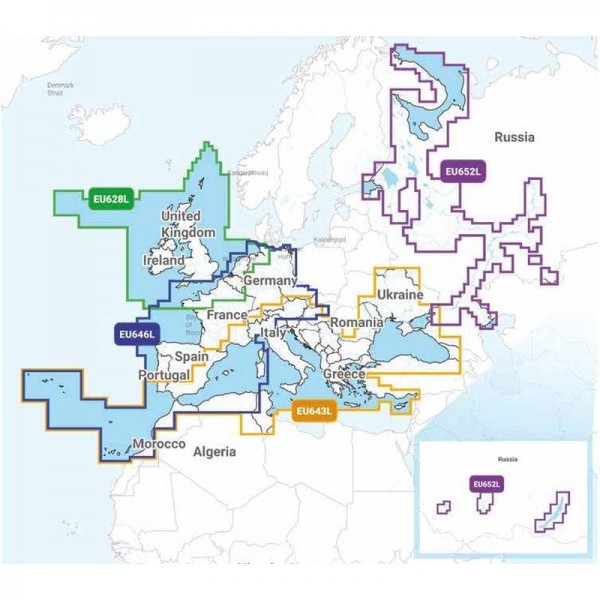 Carte Navionics+ LARGE - Zone EUROPE - N°1 - comptoirnautique.com 