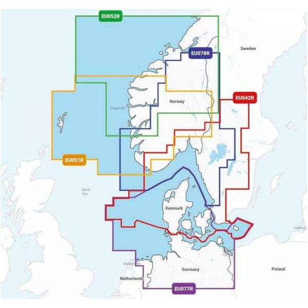 Carte Navionics+ REGULAR - Zone EUROPE DU NORD - N°4 - comptoirnautique.com