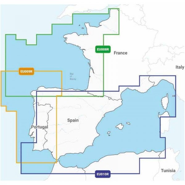 Carte Navionics REGULAR - Zone EUROPE DE L'OUEST - N°1 - comptoirnautique.com