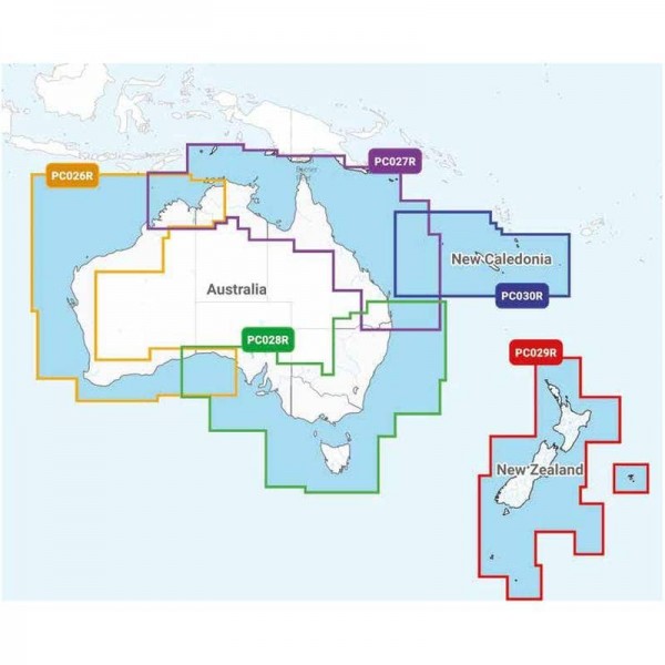 Carte Navionics REGULAR - Zone AUSTRALIE & NOUVELLE-ZÉLANDE - N°1 - comptoirnautique.com 