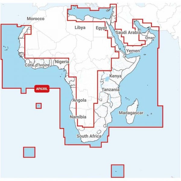 Karte Navionics+ LARGE - Zone AFRIKA - N°1 - comptoirnautique.com 