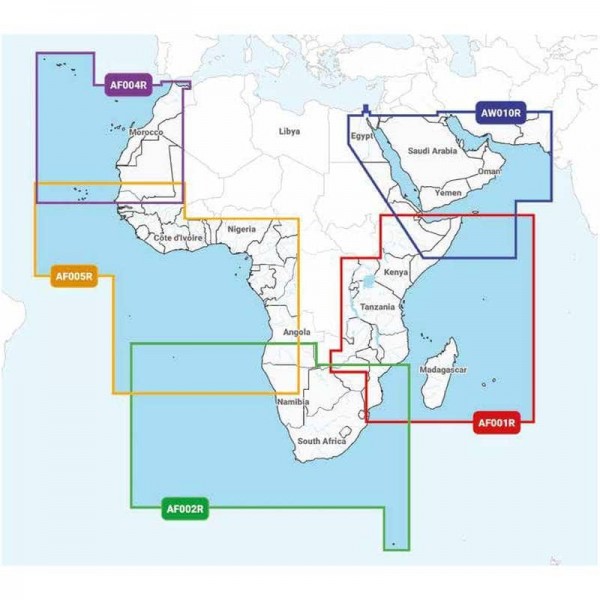 Carte Navionics REGULAR - Zone Afrique - N°1 - comptoirnautique.com 