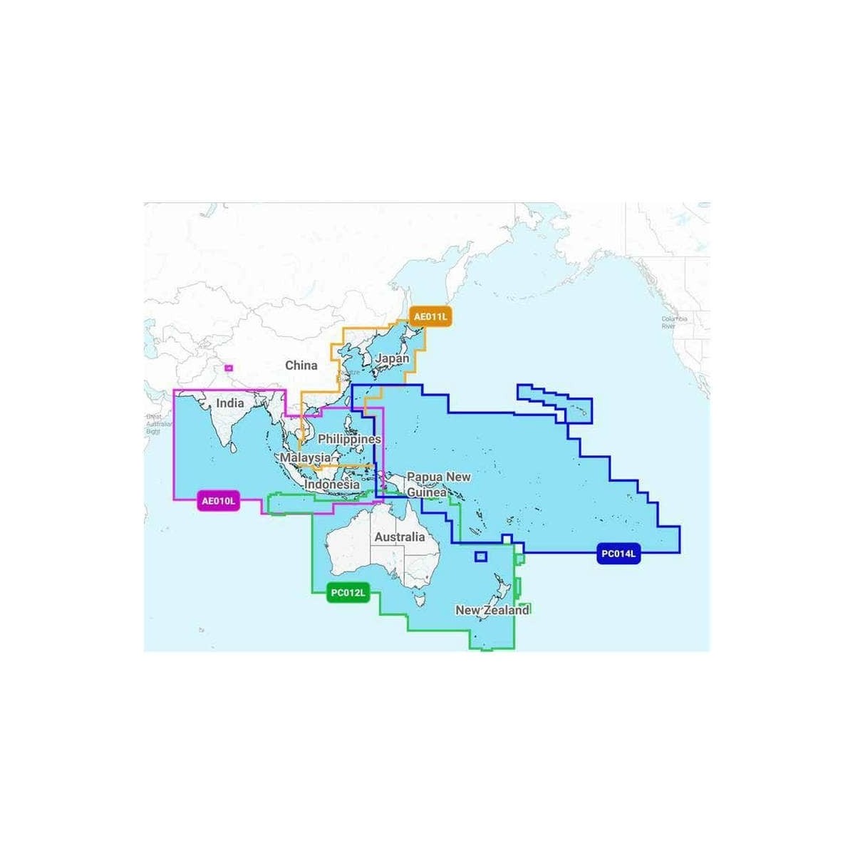 Navionics Karte Navionics+ Zone ASIEN UND PAZIFIK N-NAAE010L