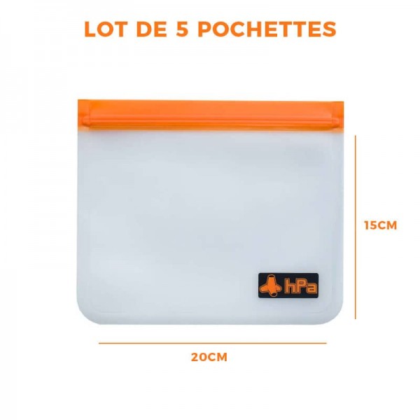 Pochette étanche IPX8 taille M - ORGADRYZER - Lot de 5 - N°2 - comptoirnautique.com