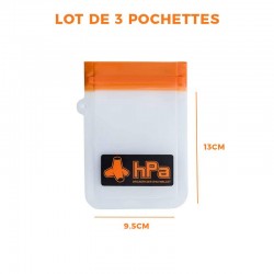 Pochette étanche IPX8 taille XS - ORGADRYZER - Lot de 3