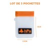Pochette étanche IPX8 taille XS - ORGADRYZER - Lot de 3 - N°2 - comptoirnautique.com