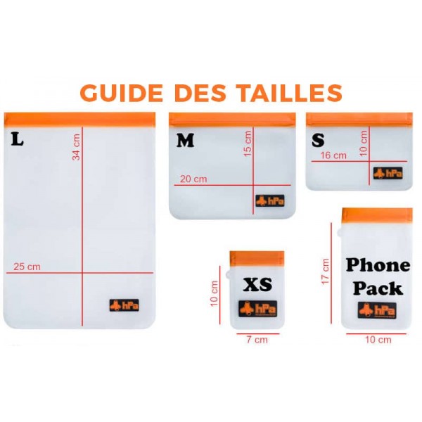 Custodia impermeabile IPX8 misura L - ORGADRYZER - Confezione da 5 - N°3 - comptoirnautique.com