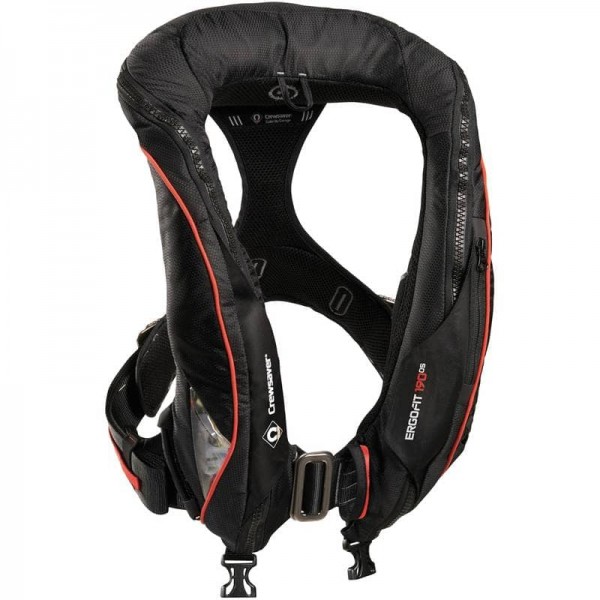 ErgoFit 190N OS automatic lifejacket Harness - Flashlight - Hood - N°1 - comptoirnautique.com 