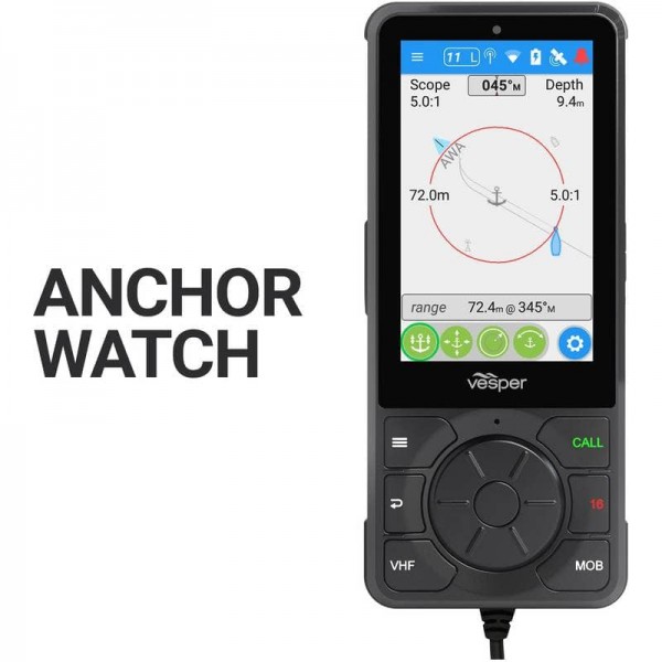 Vesper Cortex H1 - combiné VHF filaire tactile SURVEILLANCE DE L'ANCRE - N°10 - comptoirnautique.com