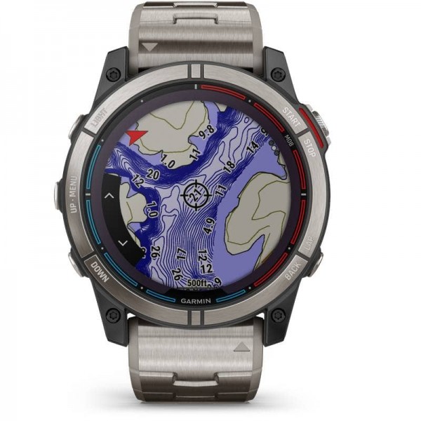Garmin - Montre connectée Quatix 7X Solar - face - MARQUAGE DES WAYPOINTS - N°4 - comptoirnautique.com