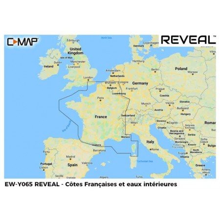 Carte C-MAP REVEAL Y065 Côtes Françaises et eaux intérieures