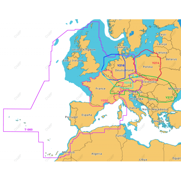 Carte C-MAP DISCOVER - Zone EUROPE Centrale - N°1 - comptoirnautique.com 