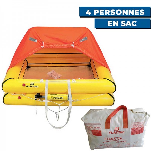 Radeau de survie côtier Coastal Plastimo 4 personnes sac - N°3 - comptoirnautique.com