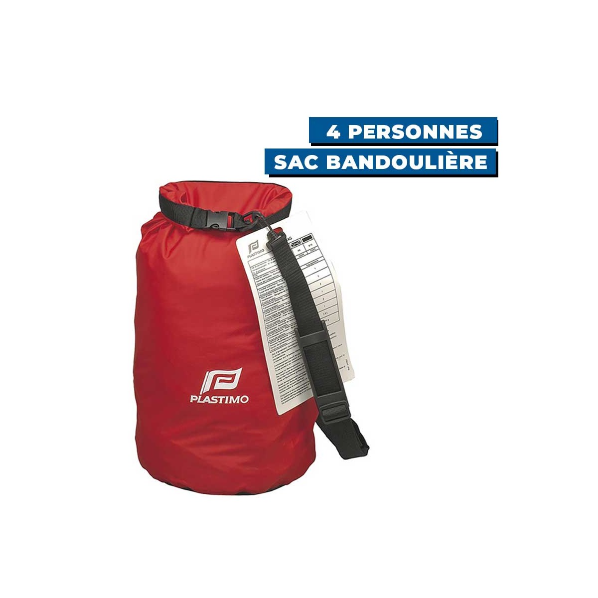 Sac de survie Grab Bag Plastimo 4 personnes bandoulière