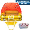 Radeau de survie hauturier Transocéan avec armement allégé -24H Type Mini 6.50 4 personnes en sac - N°1 - comptoirnautique.com