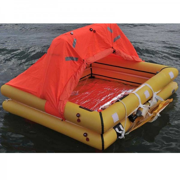Radeau de survie hauturier Transocéan avec armement allégé -24H Type Mini 6.50 4 personnes en sac à l'eau - N°6 - comptoirnautique.com