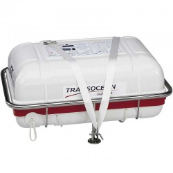 Support plat pont avec sangles pour container de radeaux de survie Plastimo