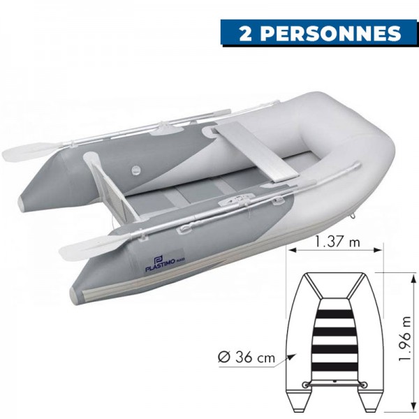 Annexe gonflable bateau RAID - 2 personnes - grise - N°9 - comptoirnautique.com