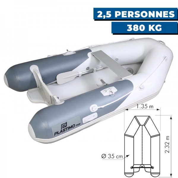 Annexe gonflable bateau FUN - Pi230VB - 2,5 personnes - N°5 - comptoirnautique.com