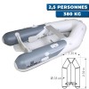 Annexe gonflable bateau FUN - Pi230VB - 2,5 personnes - N°5 - comptoirnautique.com 