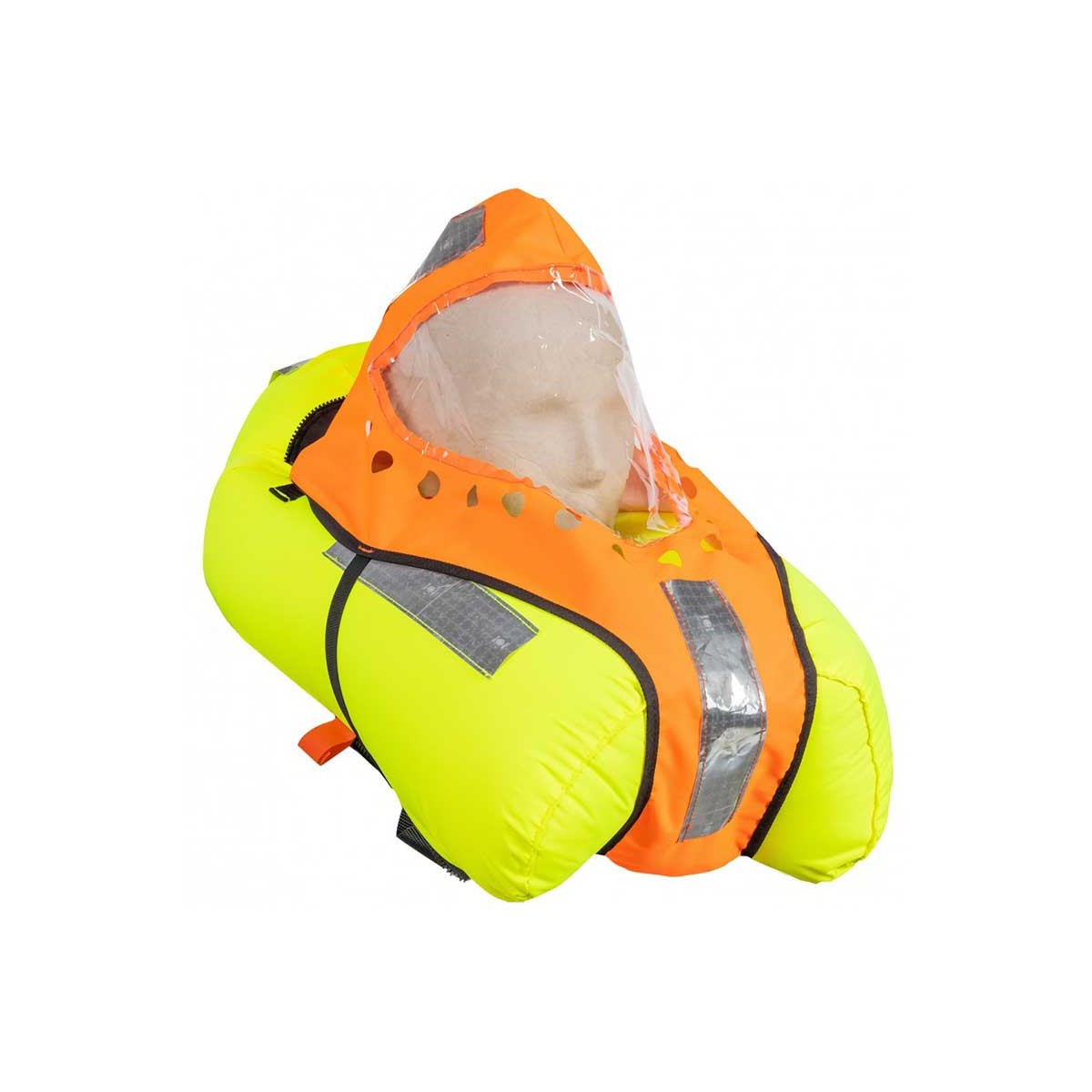 Masque de protection anti-embruns pour gilets de sauvetage gonflables sur gilet gonflé