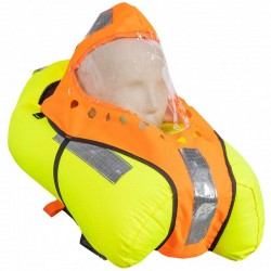 Masque de protection anti-embruns pour gilets de sauvetage gonflables sur gilet gonflé