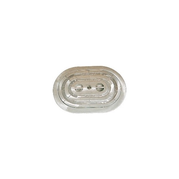 Portello Alu Ovale 19x26'' a tenuta stagna - Telaio Alu - N°1 - comptoirnautique.com