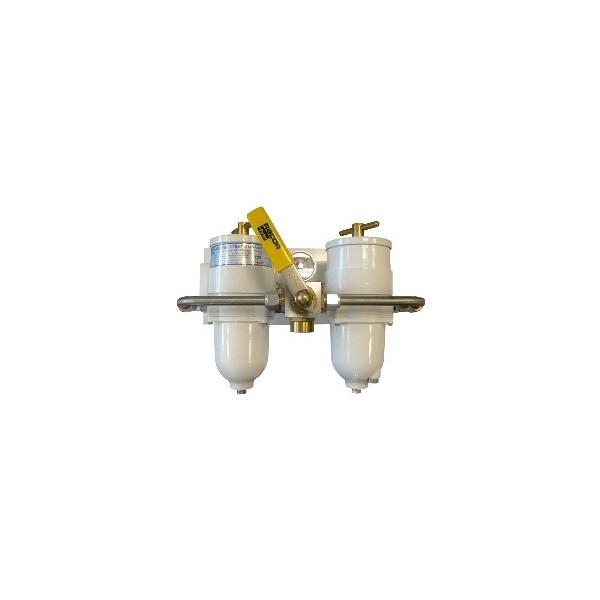 Vorfilter Separator Double 500 227/454l/h Metallschüssel - N°1 - comptoirnautique.com 