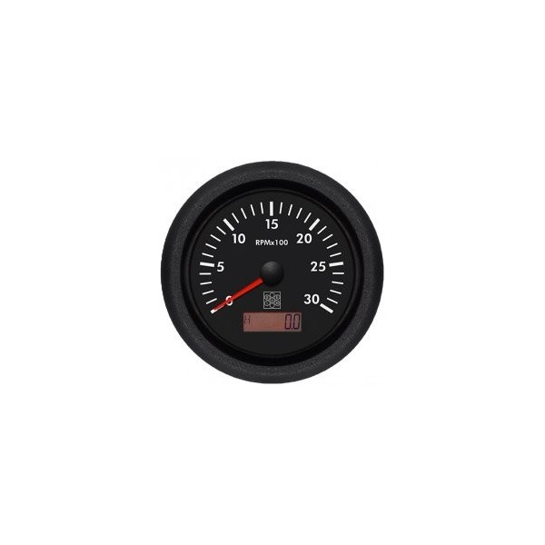 Contagiri-con timer 100mm - 12/24V 0-3000 RPM - Terminale W - N°1 - comptoirnautique.com