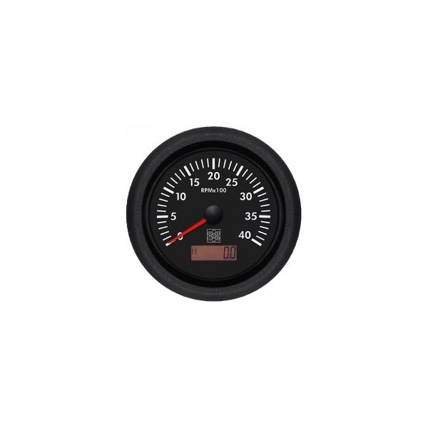 Contagiri-con timer 100mm - 12/24V 0-4000 RPM - Terminale W - N°1 - comptoirnautique.com