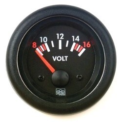 Voltmeter 8-16V Analog red...