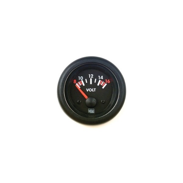 Voltmeter 8-16V Analog roter Zeiger DIA. 52mm - N°1 - comptoirnautique.com 