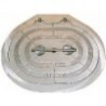 Alu Oval 15x24" hinged watertight hatch - Steel frame