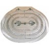 15x24'' Oval Alu watertight hinged hatch - Steel frame - N°1 - comptoirnautique.com