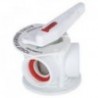 Manual 3-way valve in white nylon