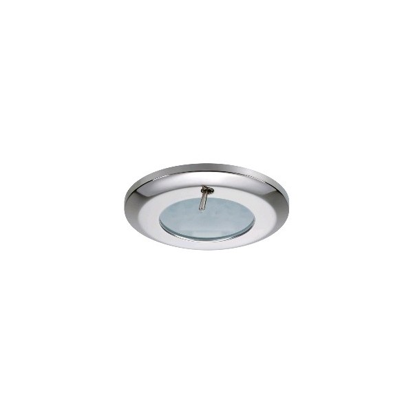 Faretto alogeno Ø77mm Sabine in acciaio inox 12V 10W - interruttore - N°1 - comptoirnautique.com