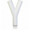 Raccord Y annelé Ø25 nylon banc