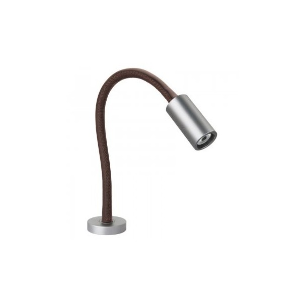 AUDREY 10 luce di lettura LED orientabile-30V rivestimento in pelle marrone - N°1 - comptoirnautique.com