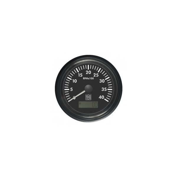 Contagiri-con timer 85 mm - 12/24V 0-4000 RPM - Pick Up - N°1 - comptoirnautique.com