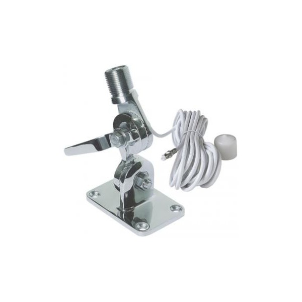 Stainless steel quick-fit antenna bracket with cable - N°1 - comptoirnautique.com 